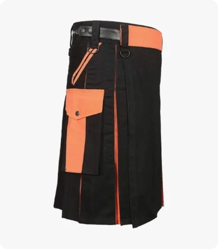 Black & Orange Utility Kilt