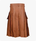 Brown Leather Utility Kilt Back