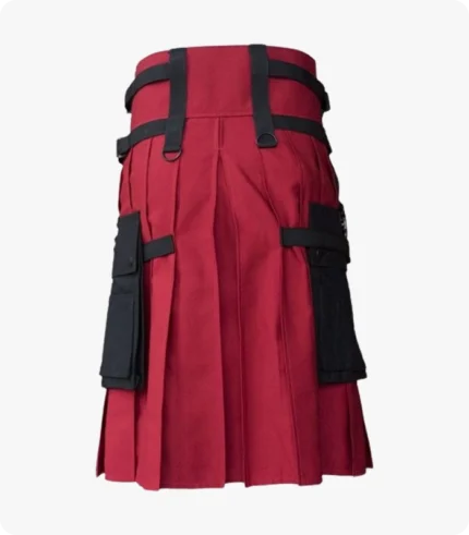 Buy Black & Red Deluxe Hybrid Utility Kilt Back