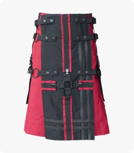 Buy Black & Red Deluxe Hybrid Utility Kilt