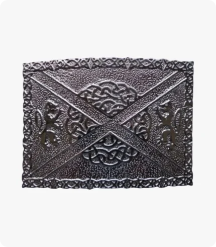 Celtic Lion Rampant Saltire Kilt Belt Buckle