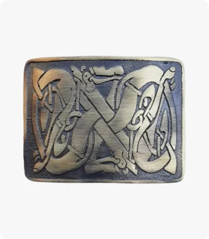 Celtic Weave Kilt Belt Buckle Antique