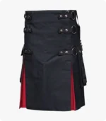 Custom Handmade Black Hybrid Kilt