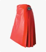 Custom Handmade Red Leather Kilt