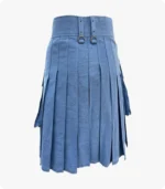 Custom Made Blue Denim Kilt For Mens Back