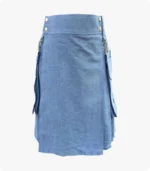 Custom Made Blue Denim Kilt For Mens