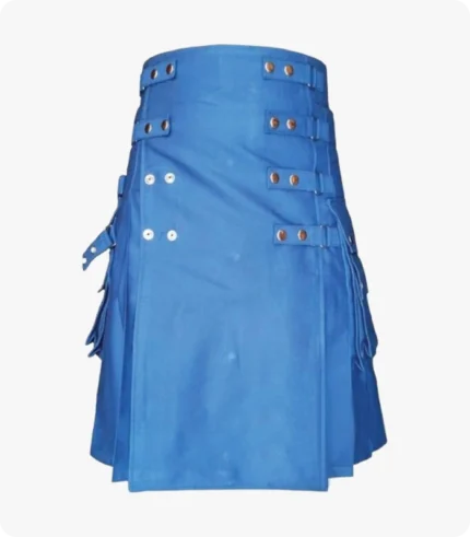 Custom Made Blue Utility Kilt