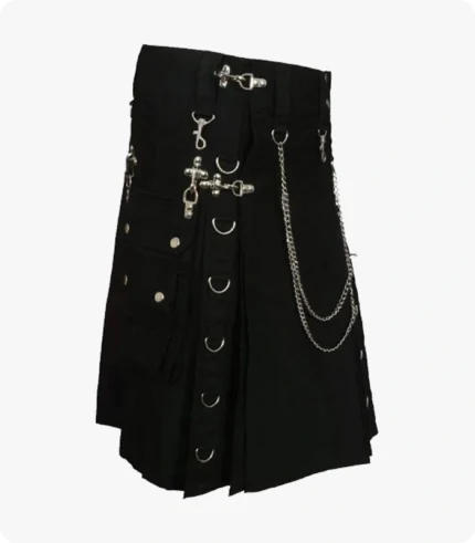 Custom Made Grand Gothic Utility Kilt Side