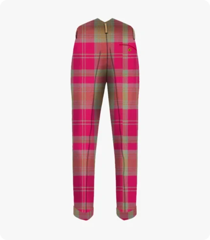 Custom Made Lindsay Weathered Tartan Trouser Back