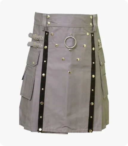 Custom Made Modern Grey Utility Kilt