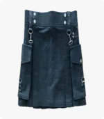 Custom Made New Black Denim kilt