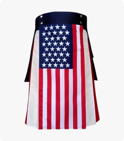 Custom Made Scottish American Flag Kilt