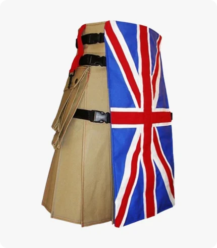 Custom Made Scottish UK Flag Kilt Side