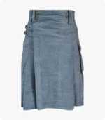 Custom Made Sky Blue Denim Kilt