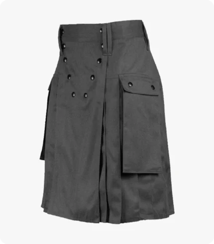 Custom Made Spartan Gray Utility Kilt Side