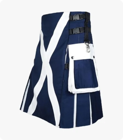 Custom Made Traditional Scotland Flag Kilt Side