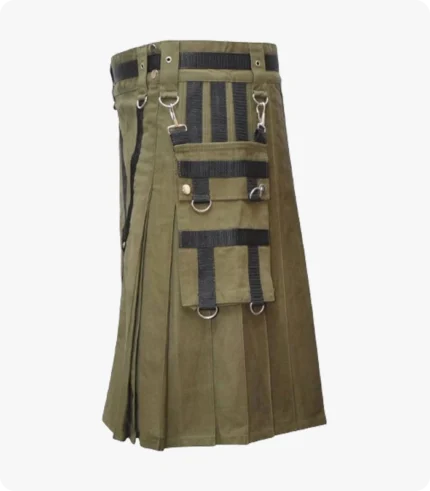 Custom Made Utility Kilt With Black Straps