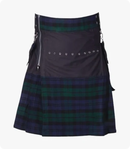 Custom made Black & Green Hybrid Kilt