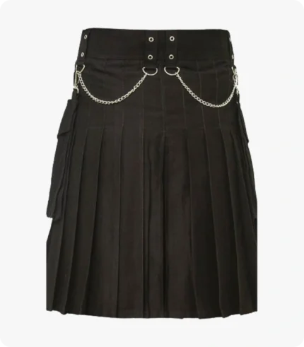 Famous Cargo Utility Kilt With Golden Chains Back