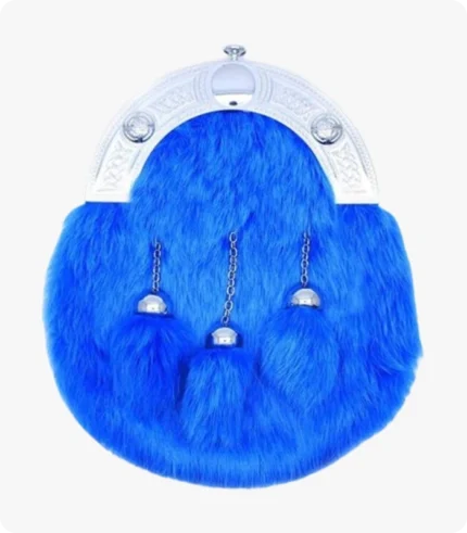 Full Dress Chrome Celtic Knot Light Blue Rabbit Fur