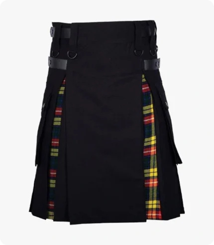 Hand Made Black Hybrid Kilt