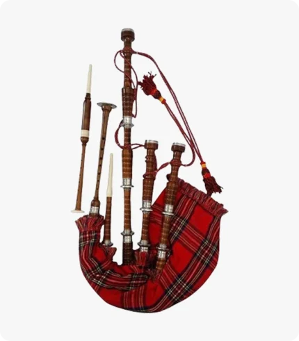 Hand Made Scottish Royal Stewart Tartan Bagpipe