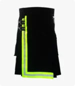 Hand made High Quality Black Firefighter kilt