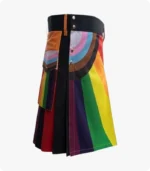 Handmade High Quality Rainbow Kilt Side