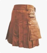 Handmade Luxurious Brown Leather Kilt Back