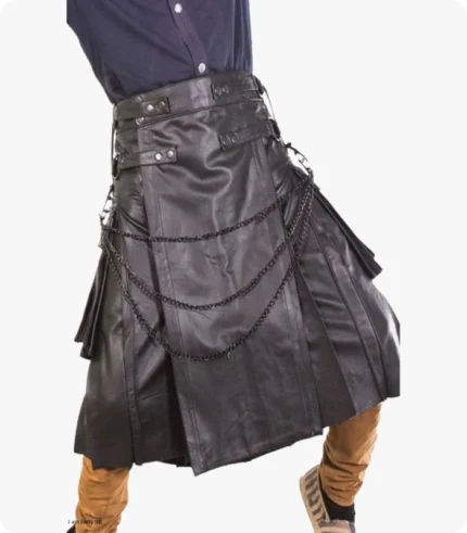 Handmade Scottish Pride Leather Kilt