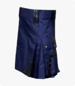 Modern Blue Utility Kilt Side