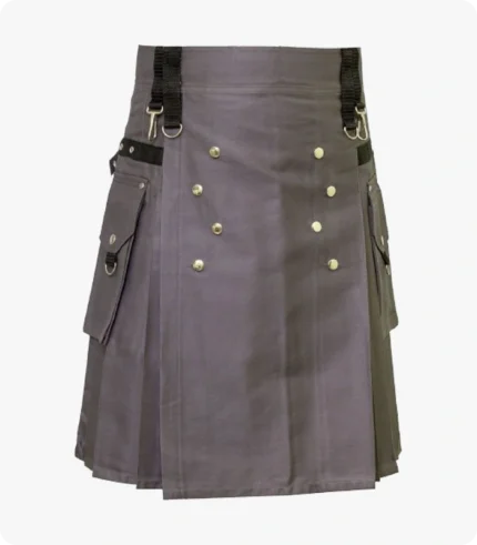 Scottish Grey Utility Sports Kilt