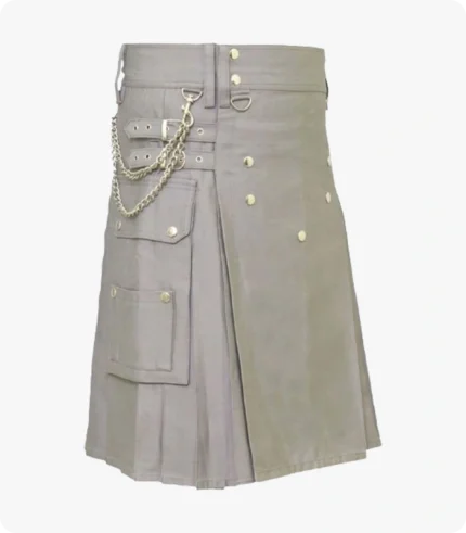 Standard Grey Utility Kilt Side