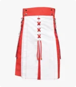 White & Red Hybrid Utility Kilt