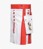 White & Red Hybrid Utility Kilt Side