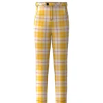 Handmade Ailsa Gold Tartan Trouser Front