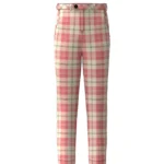 Handmade Alisa Pink Tartan Trouser Front