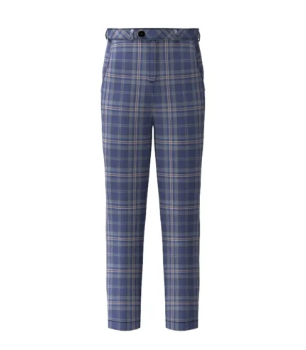 Handmade Arran Mist Tartan Trouser Front