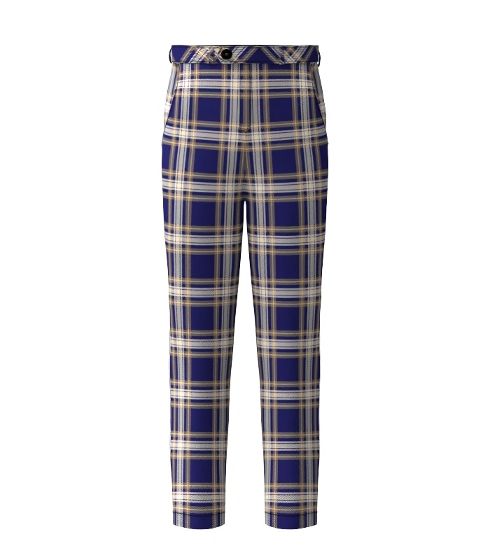 Handmade Baker Tartan Trouser Front Handmade Baker Tartan Trouser Front