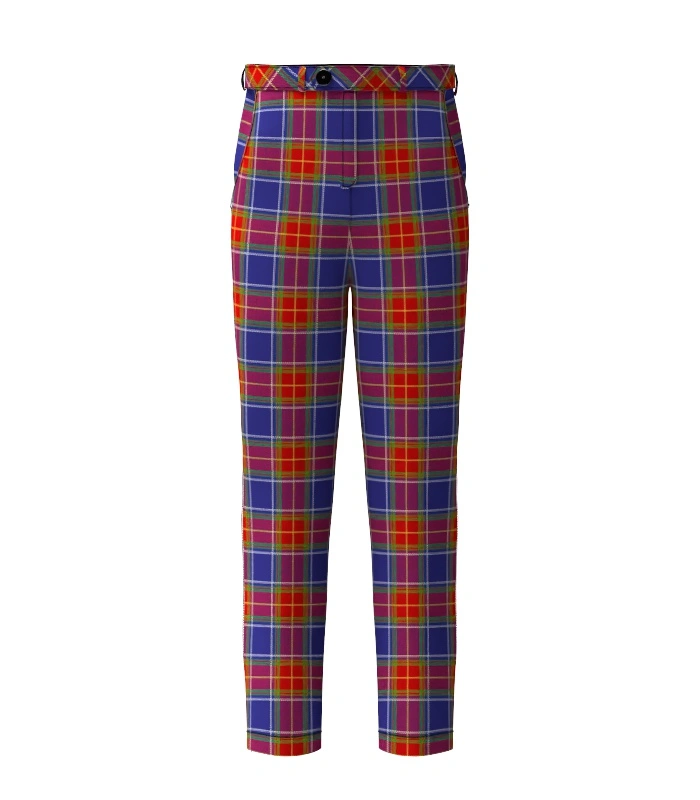 Handmade Chinese Scottish Tartan Trouser Front Handmade Chinese Scottish Tartan Trouser Front