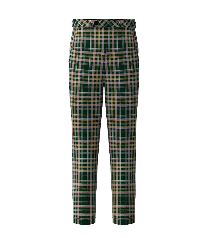 Handmade Cox Brian Denis Tartan Trouser Front Handmade Cox Brian Denis Tartan Trouser Front