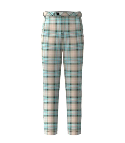 Handmade Diana Memorial Rose Tartan Trouser Front