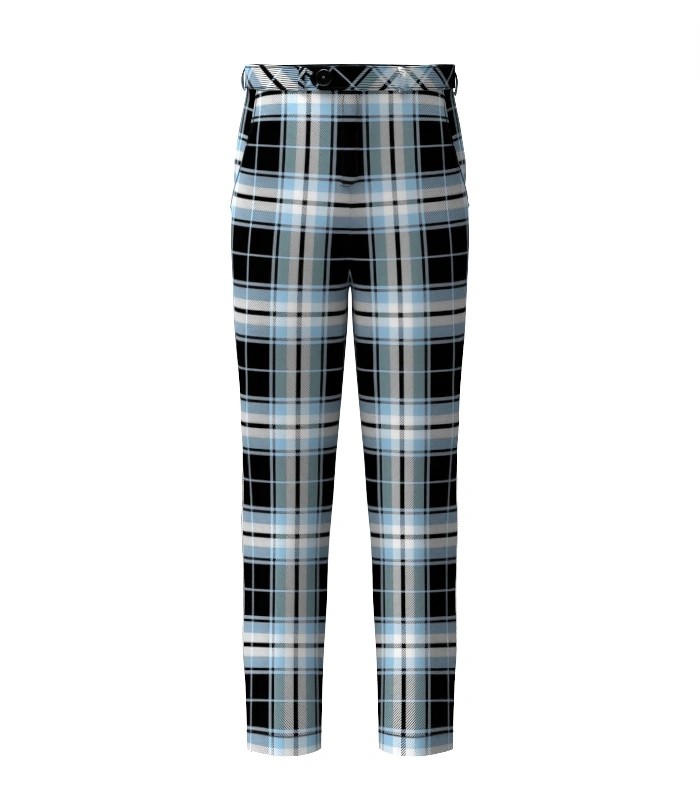 Handmade Glasgow Warriors Tartan Trouser Front Handmade Glasgow Warriors Tartan Trouser Front
