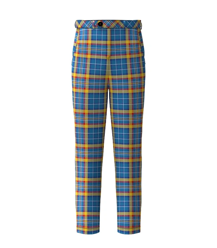Handmade Healy Tartan Trouser Front Handmade Healy Tartan Trouser Front