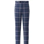 Handmade Highland Sky Tartan Trouser Front