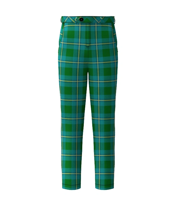 Handmade Irving Of Bonshaw Tartan Trouser Front Handmade Irving Of Bonshaw Tartan Trouser Front