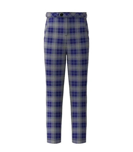 Handmade Kelvinside Academy Tartan Trouser Front