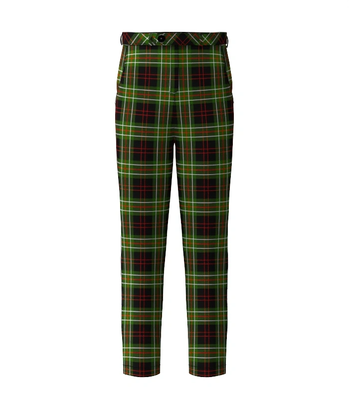 Handmade MacDiarmid Tartan Trouser Front Handmade MacDiarmid Tartan Trouser Front