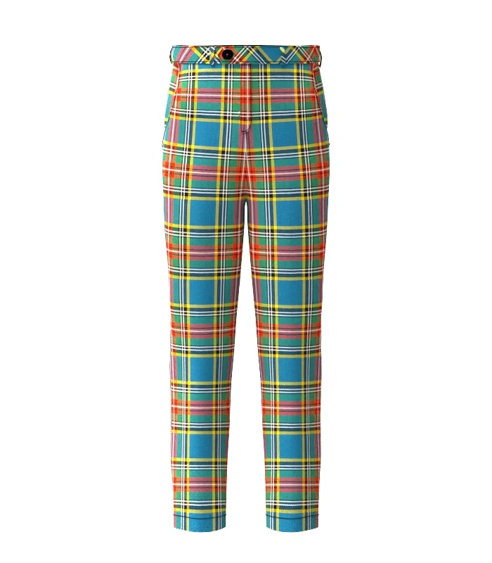 Handmade Macbeth Tartan Trouser Front Handmade Macbeth Tartan Trouser Front
