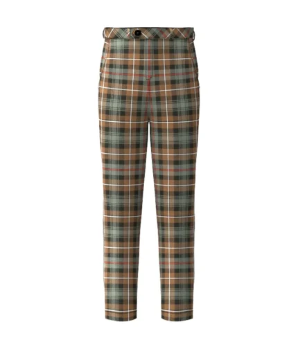 Handmade Mackenzie Weathered Tartan Trouser Front